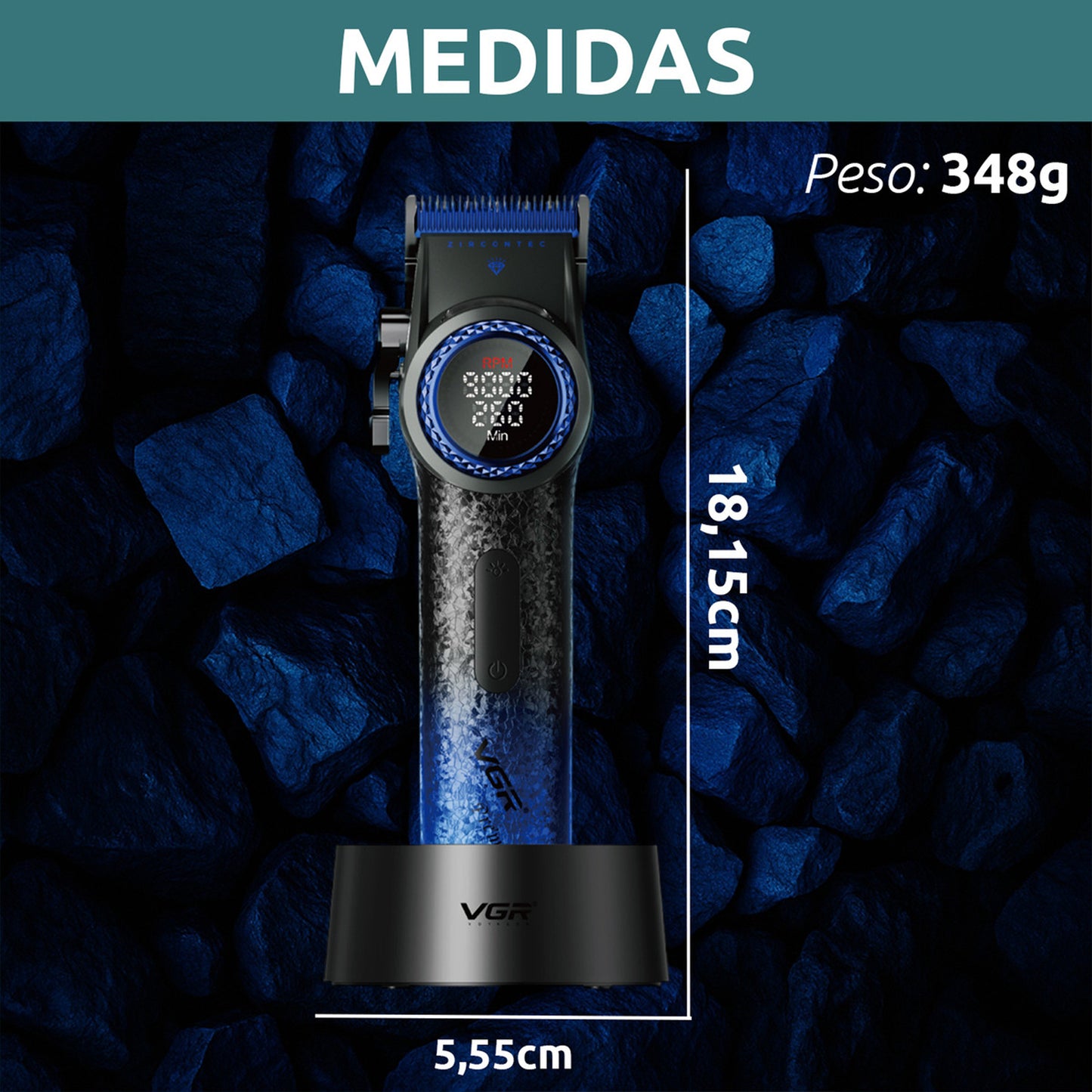 Maquina De Corte Inalambrica VGR V001 Blue Edition