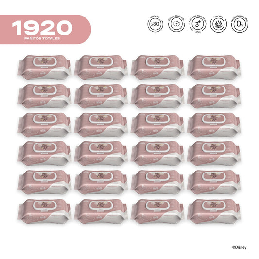 Pack x 24 Pañitos Húmedos Disney Cosmos Minnie Dama