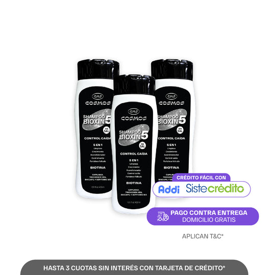 Shampoo Anticaída Cosmos Bioxin 5 PAGA 2 LLEVA 3