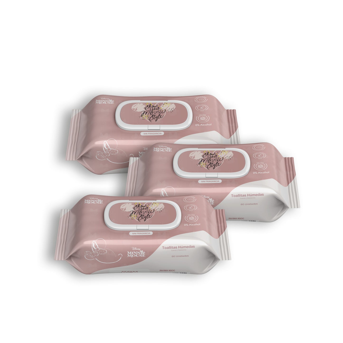 Pañitos Húmedos Disney Cosmos Minnie Dama