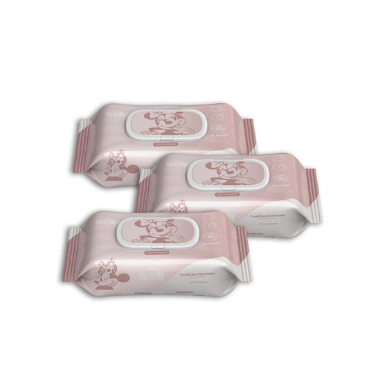 Pack x6 Pañitos Húmedos Disney Cosmos Minnie Niña