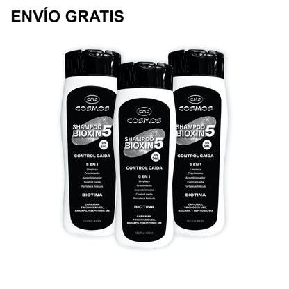Shampoo Anticaída Masculino CMS Cosmos Bioxin 5 PAGA 2 LLEVA 3