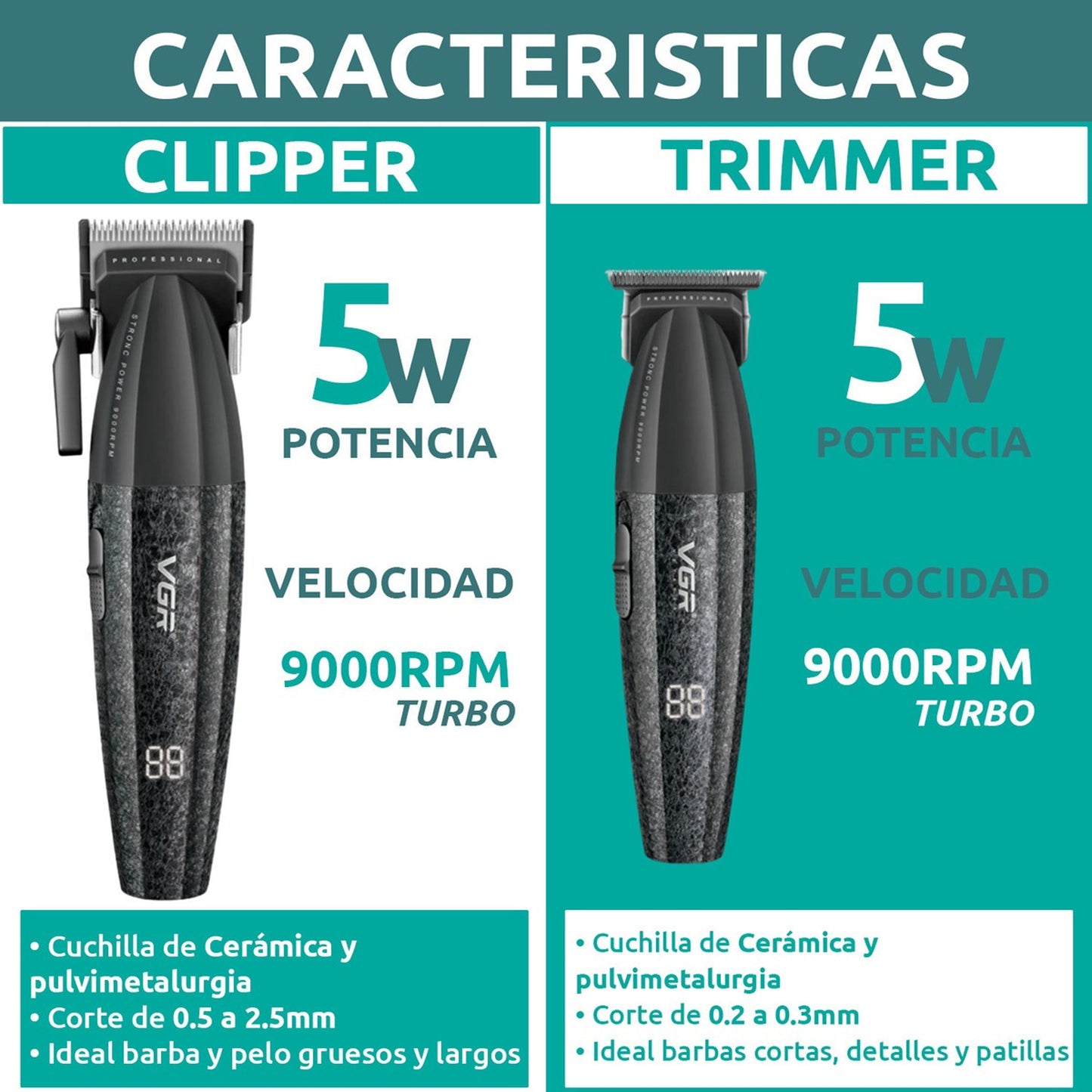 Combo Maquina Y Patillera VGR V640