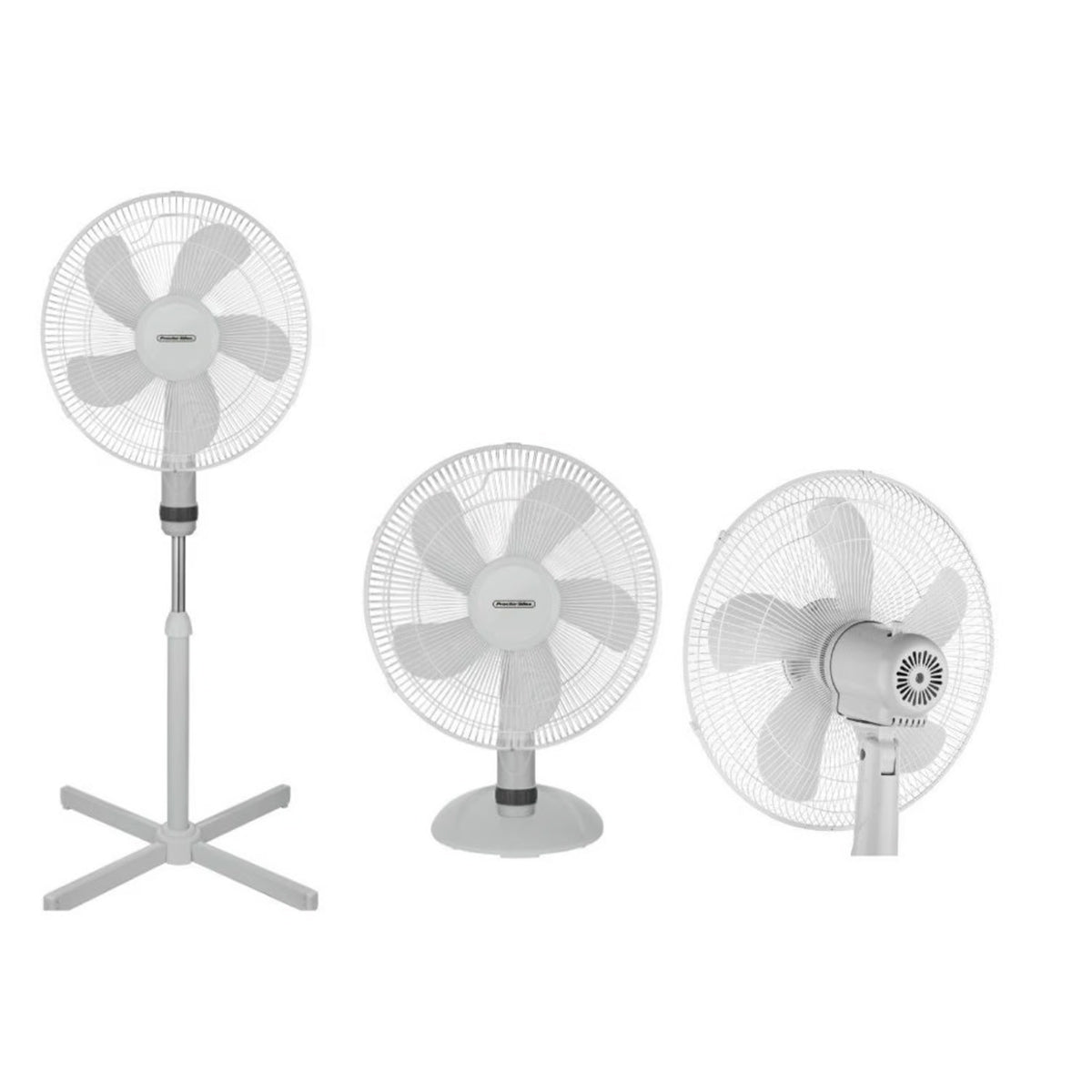 Ventilador De Pedestal 3 En 1 Proctor Silex PS1013-5 Blanco