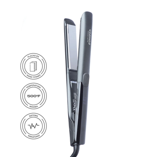 Plancha de Cabello Profesional Cosmos Sagitta Nano Titanio 500°F – Uso Profesional y Personal
